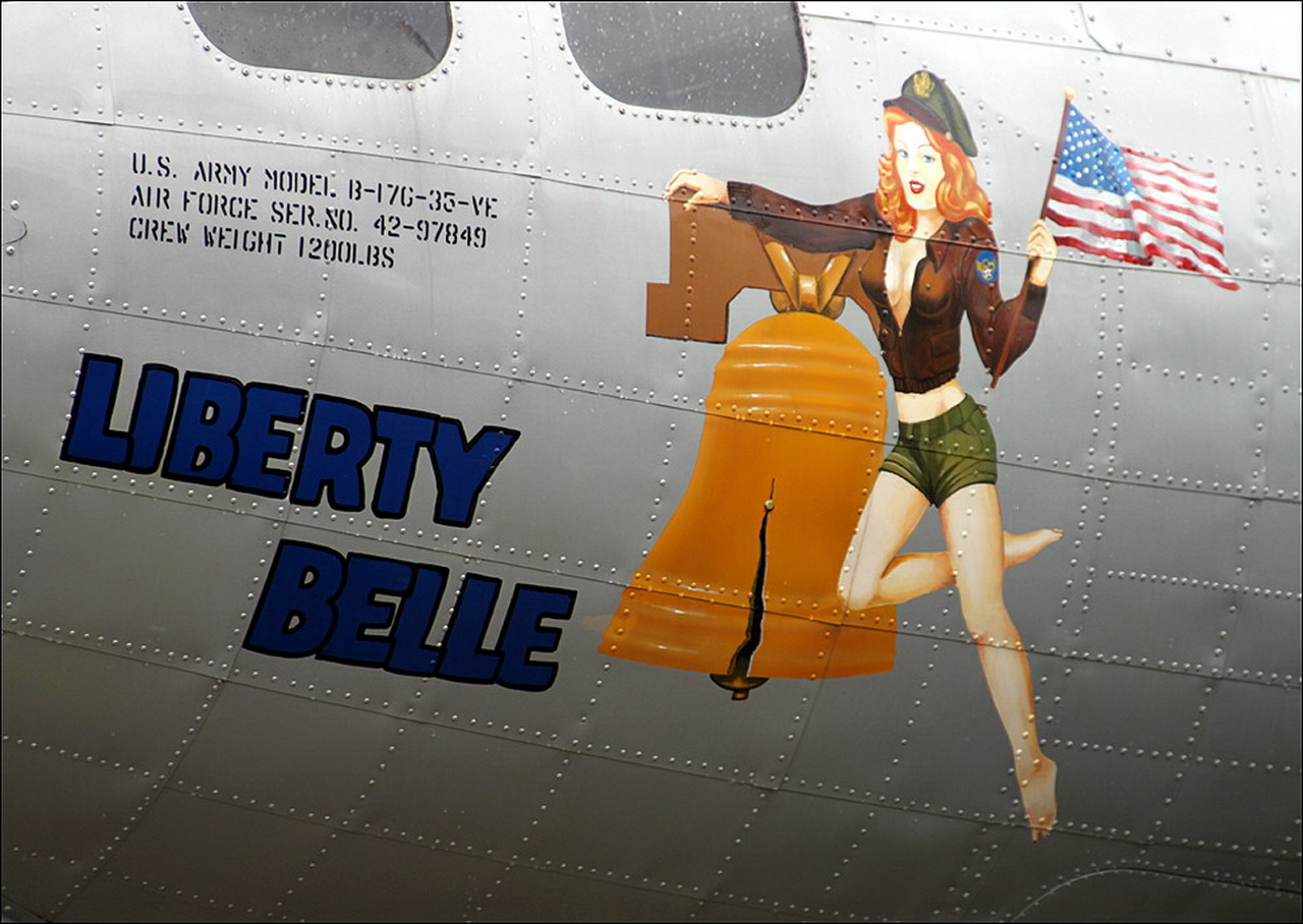 liberty belle airplane bomber nose art